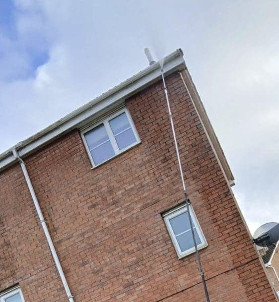 Gutter clearing from the ground