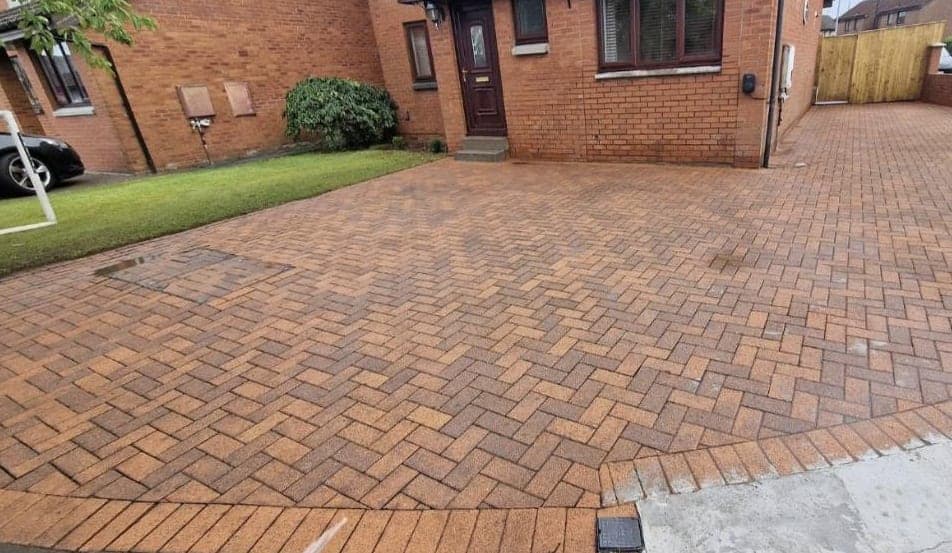 Herringbone driveway